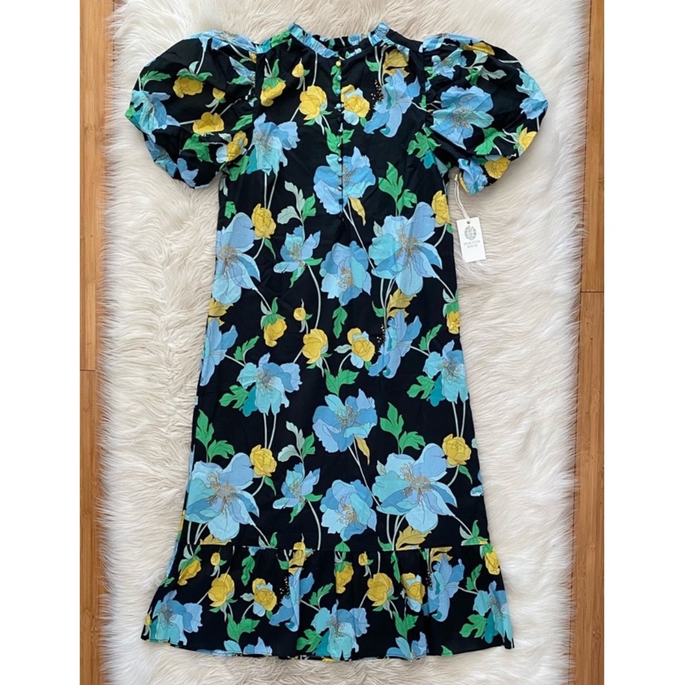 Tuckernuck x Hyacinth House Mimi Midi Dress Floral Puff Sleeve Women Large NWT - Picture 5 of 9